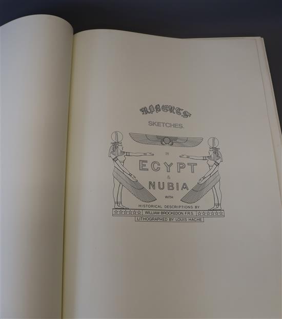 Roberts, David - Sketches in Egypt and Nubia, elephant folio, half leather, reprint of 1846 edition, one of 1000, commentary by H.D.